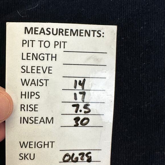 Lauren Ralph Lauren Active Navy Blue Corduroy Slim Mid Rise Pants Womens Size 2 - Picture 16 of 16